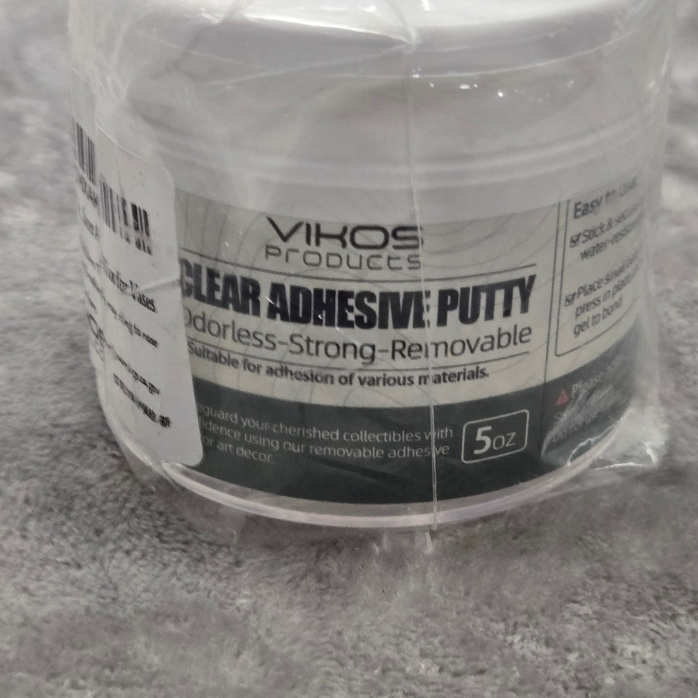 Vikos Products Clear Adhesive Putty 5oz Odorless Strong Removable Museum Gel Wax - Picture 1 of 4